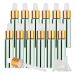 Tianzd 24 pieces 10 ml of empty chrome green drip bottle Pipette bottles with glass pipette 10 ml of glass bottle with a drip pipette with gold screw cap for essential oils perfume oils green 10 ml