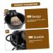 Minkissy Beard Set - Metal Shaving Rack Bowl & Brushes for Men | Premium Stainless Steel - 11.5x8.5cm Black - Ideal for Grooming - Buy Online on GoSupps.com