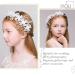 IYOU Floral Princess Headpiece Crystal Lace Wedding Headband White Flower First Communion Tiaras Hair Accessories for Flower Girls and Bridesmaid - Buy Online on GoSupps.com