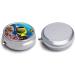 Round Tropical Fish Print Pill Box | 3 Compartment Portable Medicine Organizer - Stylish Metal Design - Buy Online on GoSupps.com