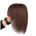 Remy Human Hair Clip In Bangs Crown Hairpieces for Women with Thinning Hair