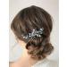 Yean Silver Opal Crystal Bride Wedding Hair Comb - Floral Hair Accessories for Women - Buy Online on GoSupps.com