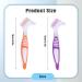Press Toothbrush Set - 2 Denture Brushes for Effective Prosthesis Cleaning | Orange & Purple - Buy Online on GoSupps.com