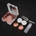 Rankomu Portable Contact Lens Case Marble Mirror Contact Lens Case Square Contact Lens Case(Rose Gold)