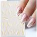 3D Glitter French Line Nail Stickers - Self-Adhesive Geometric Nail Art & Design Accessories - Buy Online on GoSupps.com