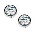 (Sharks Nautical) Round Pill Box 3 Compartment Pill Box Mini Decorative Pocket Purse Portable Travel Medicine Tablet Vitamin Holder Organizer Pill Case