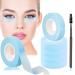 Ebanku 6 roll eyelashes tape eyelashes adhesive tape micropore eyelashes tape eyelash isolations adhesive tape with 1 eyelash brush for eyelashes lash extension eyelash extension tools (blue)