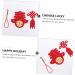 GRIRIW Chinese 4pcs Spring Festival Pendant Car Trim Chrismas New Chinese Red Household China Felt Cloth - Buy Online on GoSupps.com