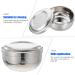 Fomiyes 2-Piece Shaving Cream Deep Cup Bowl Set - Silver Mixing Bowls for Men's Grooming & Salon Care | Durable Stainless Steel | 11x5.5cm - Buy Online on GoSupps.com