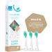 HappyBrush Eco VIBE 3 Sustainable Electric Toothbrush Brush Heads - White/Mint - 3x3 Pack - Buy Online on GoSupps.com