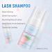 EMEDA Peach Lash Shampoo Kit - Oil-Free Foam Cleanser for Lash Extensions - 100ml Lash Wash Kit with Rinse Bottle Brush - Home & Salon Use - Buy Online on GoSupps.com