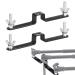 LOMTAP Double Crossbar Mount Backdrop Stand for Parties Triple Mounting Brackets Hardware Set for Photography Wedding Decorations (2 Pack) (CrossBars Not Included Only Mount)