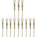 Cabilock Spatula Set 12pcs Cleaner Adults Wax Earpicks Scratch with Care Sand Remover Home Catcher Pendant Ear Copper Cleaning Metal Earpick Mini Spiral Design for Portable Clean Ear Cleaning Kit