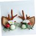 FRCOLOR 2 Pairs Cat Ears Antler Hair Clip Antlers Deer Horn Antler Barrette Deer Hair Barrettes Clip Barrettes for Christmas Hair Clips for Cute Alloy Clip Decorate Miss - Buy Online on GoSupps.com