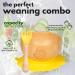 Bamboo Baby Weaning Set - Suction Bowl, Plate, Spoon & Fork in Yellow - Buy Online on GoSupps.com