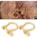 Hztyyier 10mm 2Pcs Pure Brass D-Ring Shackle Screw Pin Anchor Bow Shackle for KeyHook - Buy Online on GoSupps.com