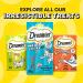 Dreamies Mega Pack Cat Treats Tasty Snacks with Delicious Catnip 6 Pouches of 200 g - Buy Online on GoSupps.com