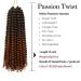 Shop YDDM Passion Twist Hair - 12 Inch Crochet Braids 7 Packs - Synthetic Extensions T1B-30# for Long Bohemian Styles - Buy Online on GoSupps.com