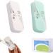 Portable Floss Dispenser Refillable Dental Portable Case Dental Floss Picks Dispenser Automatic Floss Organizer Travel Floss for Family Hotel Travel (White+Green)