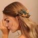 BERYUAN Gold Leaf Headpiece with Emerald Green Crystal - Wedding Hair Accessory Comb for Bride and Bridesmaid - Buy Online on GoSupps.com