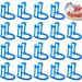Wudaizhi 20 PCs/bag cotton roll holder clip disposable blue clip for dental dental clinic orthodontic plastic compact clamp