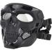 AOUTACC Airsoft Mask Skeleton Skull Mask with Goggles full face Protective Paintball Mask Adjustable Tactical Mask for Halloween Paintball Game Movie Props Party Cosplay Outdoor Activities(Black) - Buy Online on GoSupps.com