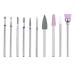 Zsanhua10 Pcs Nail Drill Bits Sets Electric Tungsten Carbide Ceramic Files Cuticle Polishing Tools for Filing Acrylic Nails Removing Gel Manicure Pedicure Home Salon Use