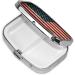 Rustic American Flag Pill Box - 2 Compartment Metal Storage Case for Vitamins & Medications | Portable Organizer for Pocket & Purse - Buy Online on GoSupps.com
