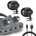 ePicsoa 2 Pcs Croc Lights Rechargeable Headlights for Croc Shoes Clog Shoes Croc Shoes Lights for Dog Walking IPX5 Waterproof with 3 Light Modes Holiday & Birthday Gifts for Adults Kid (Black 1)