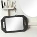Professional Hairdressing Salon Mirror with Twin Handle - Easy to Carry & Hold for Cutting & Makeup - Black, 40.5x26cm - Buy Online on GoSupps.com