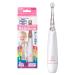 BabySmile Kids Sonic Electric Toothbrush for Ages 0-12 Years (Made in Japan) with Rainbow LED and Smart Timer 2-Stage Baby and Toddler Toothbrush with 2 Ultra Soft Brush Heads (Pink New Version)