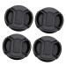 Milisten 4 Pcs Camera Lens Cover Centre Pinch Lens Cover Lens Cap Camera Lenses Camera Lens Lid Shots Lens Protector Lens Hood Cap Camera Body Cap Camra Back Cover Plastic SLR Camera Black 5.5X5.5CM