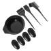 SOIMISS Kit de Coloration de Cheveux Professionnel Ensemble de Outils de Capillaire avec Bol et Pinceau Accessoires pour Salon de Coiffure Noir