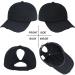 Eohak Women's Ponytail Baseball Hat | Distressed Retro Washed Twill | Black Medium - Buy Online on GoSupps.com