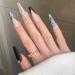 Bufenia Coffin Butterfly Fake Nails Leopard French Ballerina False Nails Matte Snake Pattern Pearl Press on Nails Long Full Cover Acrylic Nails Stick on Nails for Women and Girls (B) - Buy Online on GoSupps.com