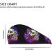 Hair Towel Wrap with Button | Quick-Dry Towel Turban - Mushrooms & Skull Design - Buy Online on GoSupps.com