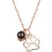 Personalized Dog Paw Print Necklace | 925 Sterling Silver Pet Photo Chain | Custom Pet Memories Jewelry | Rose Gold Dog Bones Gift for Women - Buy Online on GoSupps.com
