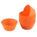 sourcing map 20pcs Wax Melt Warmer Liner Silicone for Candle Scent Melter Orange