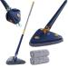 360 Rotatable Adjustable Cleaning Mop, Triangle Microfiber Mop with Long Handle, Extendable Triangle Cleaning Mop, Imitation Hand Twist Quick Dry Mop, Wet Dry Shower Scrubber Brush for Windows Floor