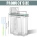 Detergent Storage Dispenser: 1500 ml Detergent Dispenser with Measuring Cup and Sponge Brush Reusable Clear Washing Powder Container Detergent Box Container Washing Powder Dispenser 1500ml - Buy Online on GoSupps.com