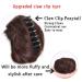RPAEOY Dark Brown Messy Bun Claw Clips - 2 Pack Synthetic Hair Scrunchy Donut for Women - Buy Online on GoSupps.com