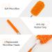 Deluxe Microfiber Duster | Extendable Feather Duster with Long Pole | 2 Replaceable Brush Heads | Washable | Ideal for Office, Car, Window, Furniture, Ceiling Fan - Orange - Buy Online on GoSupps.com