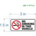 iSYFIX No Smoking Sticker Decals 6 Pack - 3x1.5 inch Premium Vinyl Stickers for Vehicles & Cars - Self-Adhesive, UV & Weather Resistant, Indoor/Outdoor - Black Frame - Buy Online on GoSupps.com