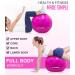 TOMSHOO Anti-Burst Yoga Ball 55CM Pink with Air Pump - Stability Balance Ball for Pilates, Barre, Physical Fitness Exercise - Buy Online on GoSupps.com