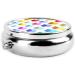 Colorful Cubes Round Pill Box | 3-Compartment Portable Organizer for Travel & Purse - Buy Online on GoSupps.com