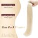 Elailite Tape Extensions - Real Remy Human Hair 22 Inches 100g #60 Platinum Blonde - Premium Hair Extension Adhesive - Buy Online on GoSupps.com