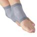 NatraCure Vented Moisturizing Gel Heel Sleeves - (Skin Softening Footcare Treatment Socks for Cracked Heels, Dry feet, Foot calluses, Rough Heel Socks - (609-M-RET) - Color: Gray - Size: Large