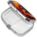 Orange Red Phoenix Printing 2 Compartment Pill Case | Cute Travel Pill Box Organizer for Pocket & Purse Gifts - Buy Online on GoSupps.com