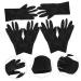 Vintorky Hair Shampoo Gloves - 3 Pairs Kitchen & Hair Dye Rubber Gloves | Reusable Black Gloves with Color Attachment - Buy Online on GoSupps.com