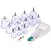 BDSM Cupping Set - 12 Piece Transparent Chinese Massage Therapy Kit with Pump | Wrinkle Reducers & Anti-Embarking Device | International Shipping - Buy Online on GoSupps.com